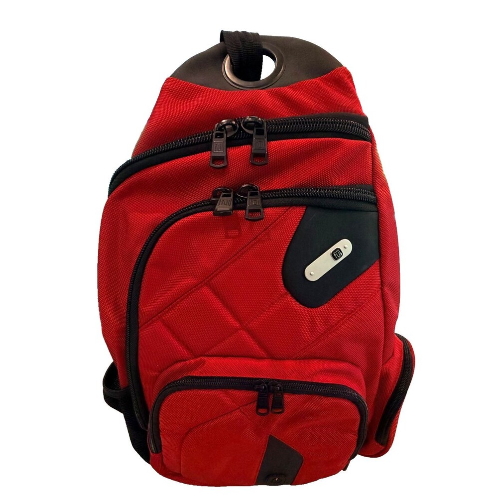 FUL  Powerbag Sling Backpack Red Laptop Sleeve Pockets EUC